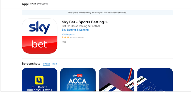 How to Download the Sky Bet iOS App
Head to the App Store