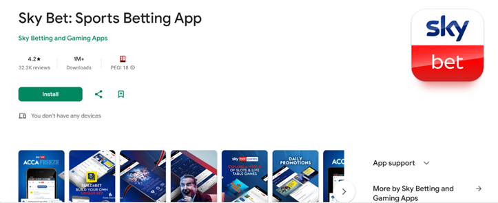 How to Download the Sky Bet Android App
Access the Google Play Store