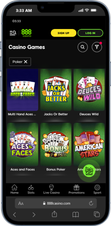 888 Casino Poker Experience