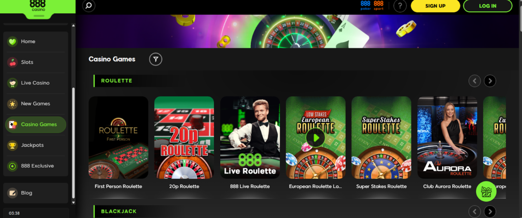 Playing at 888 Casino ( Desktop and Mobile)