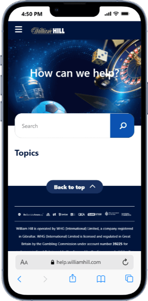 What are the Customer Service Details of William Hill UK?&nbsp;