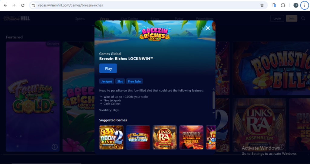 William Hill Breezin-riches