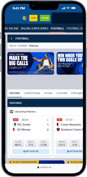 Coral Football betting