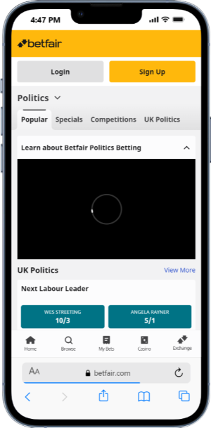 Betfair Politics Betting