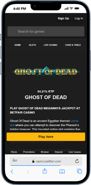 Betfair Ghost of Dead