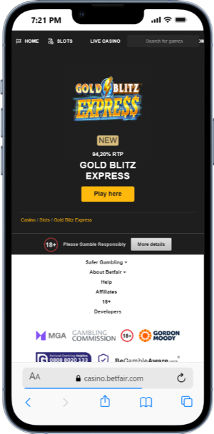 Betfair Gold Blitz Express