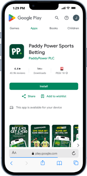 Paddy Power app: available devices & usability review