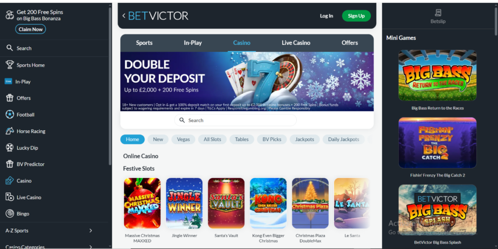 BetVictor Casino Section Overview