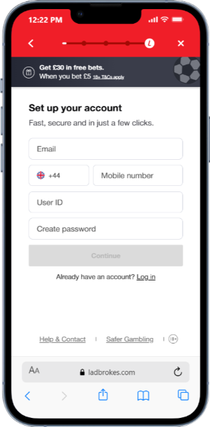How to Register on Ladbrokes