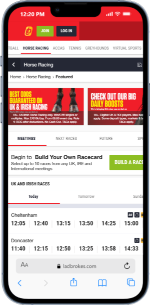 Horse Racing betting with Ladbrokes&nbsp;