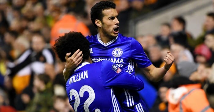 during The Emirates FA Cup Fifth Round match between Wolverhampton Wanderers and Chelsea at Molineux on February 18, 2017 in Wolverhampton, England.