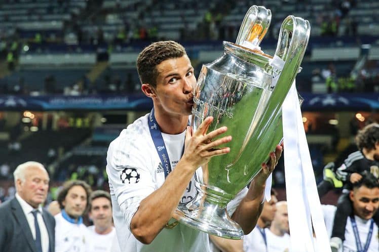 Cristiano Ronaldo of Real Madrid during the UEFA Champions League final match between Real Madrid and Atletico Madrid on May 28, 2016 at the Giuseppe Meazza San Siro stadium in Milan