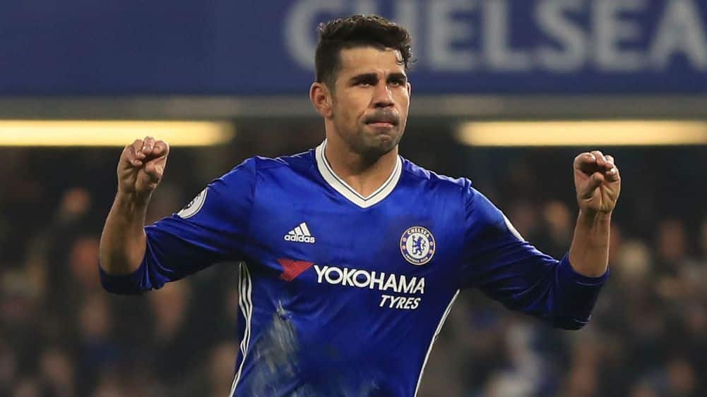 Diego Costa scores for Chelsea in the Premier League