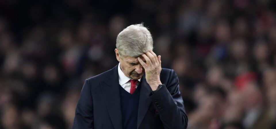Arsene Wenger looking glum at Arsenal