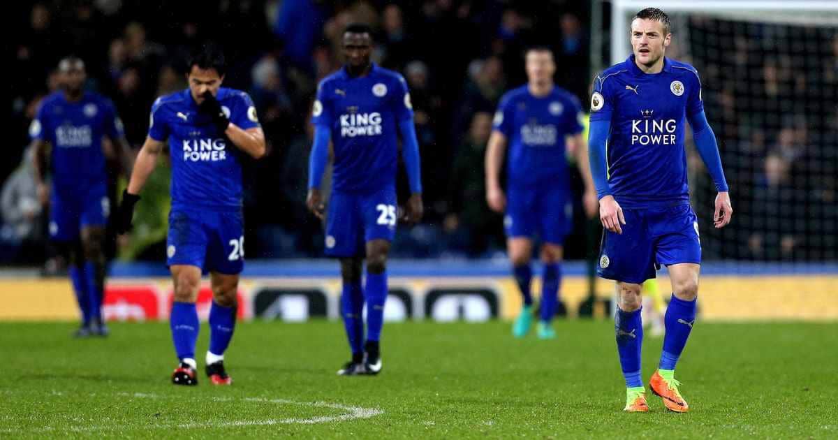Leicester City have their heads down after conceding a goal