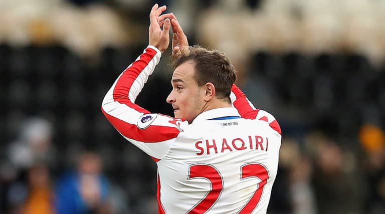 Stoke City winger Xherdan Shaqiri