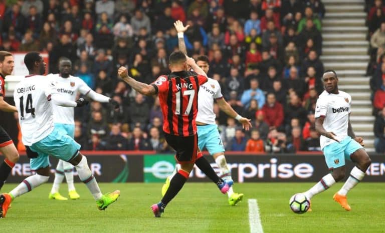Josh King bags a hattrick fro Bournemouth against West Ham United