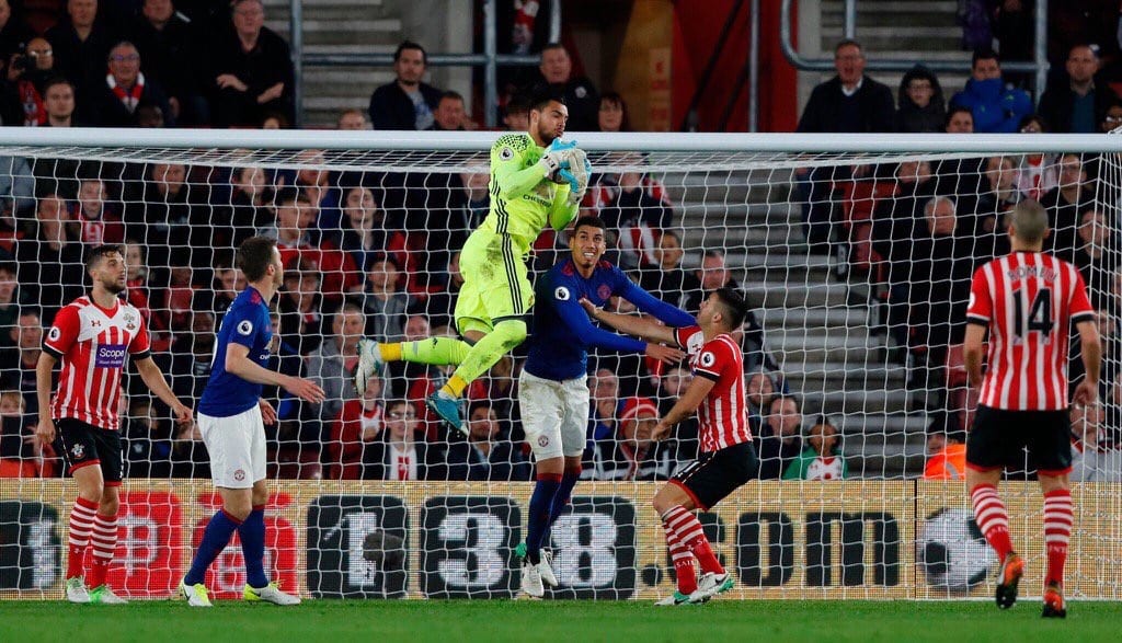 Sergio Romero against Southamptom