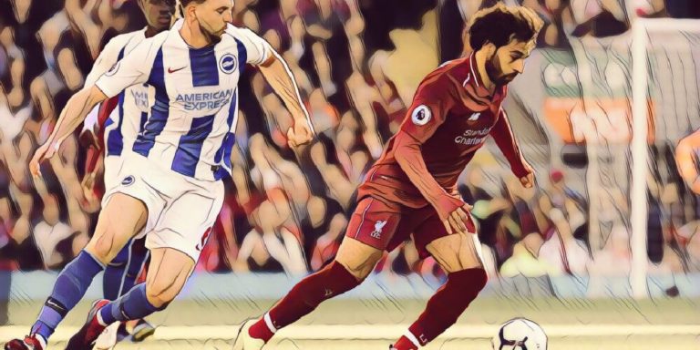 Mo Salah against Brighton