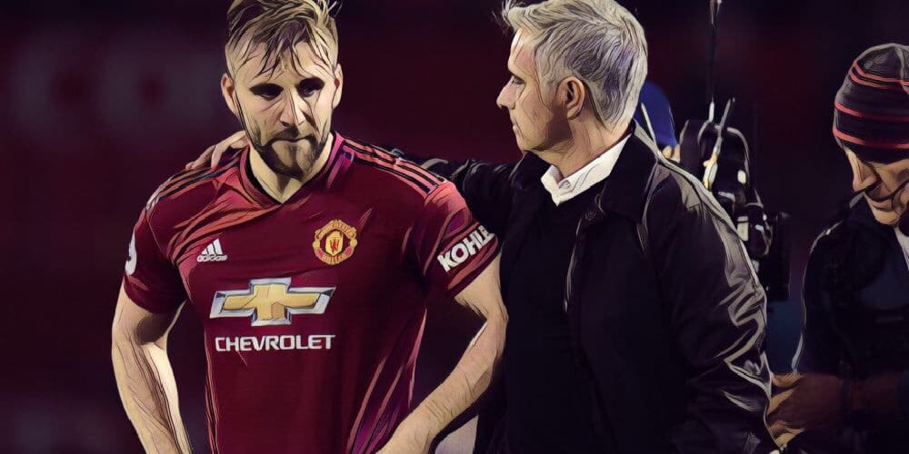 Jose Mourinho consoles Luke Shaw after Manchester United's 3-0 defeat to Spurs