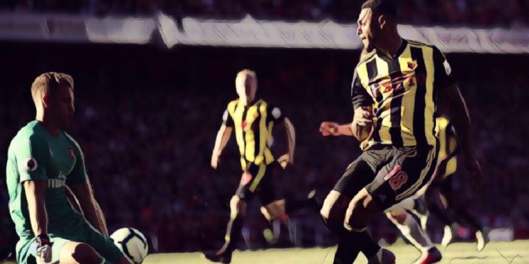 Andre Gray spurns an opportunity for Watford against Arsenal