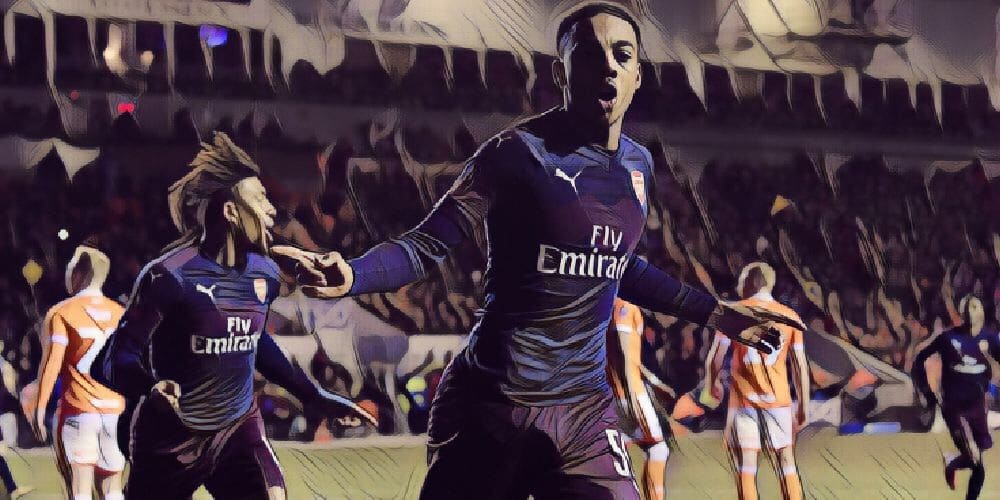 Arsenal's Joe Willock v Blackpool