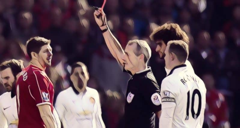gerrard red card