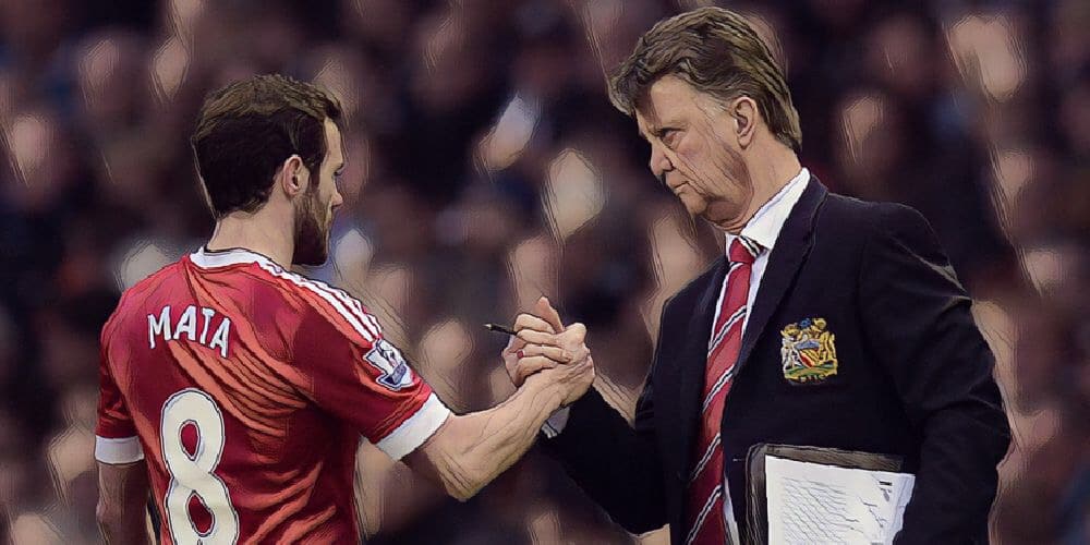 Juan Mata Louis van Gaal manchester united