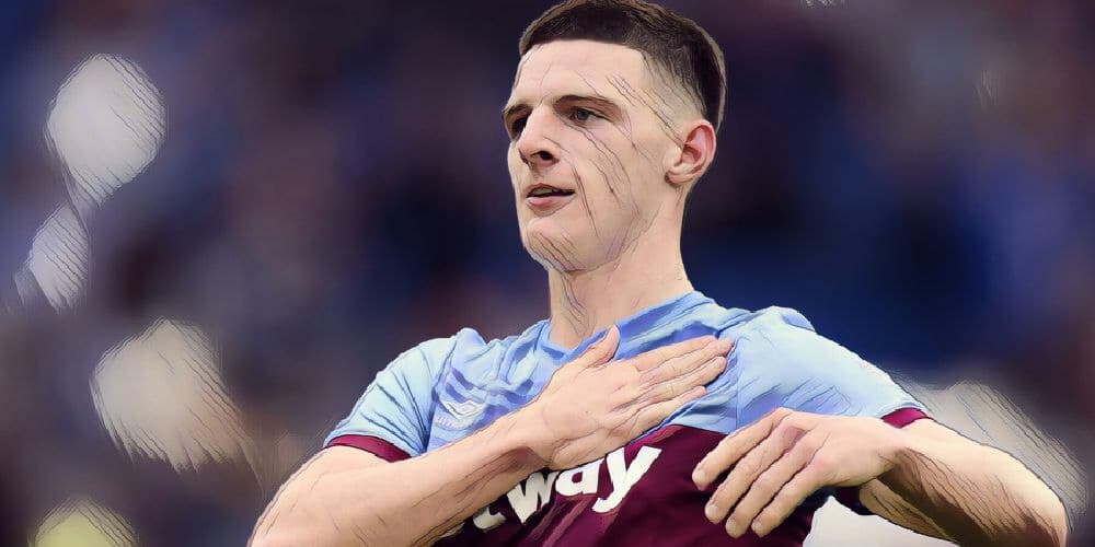 West Ham midfielder Declan Rice