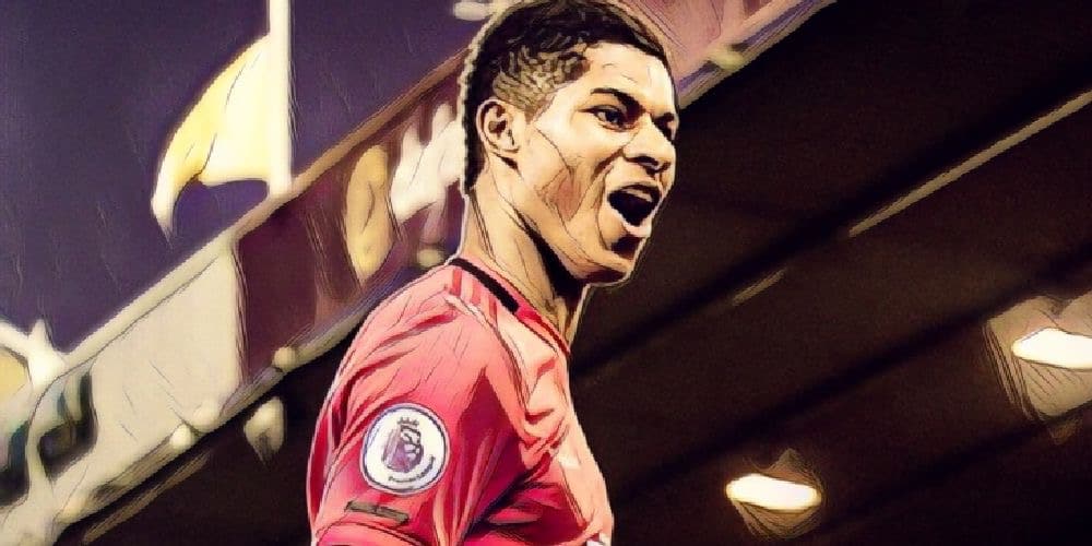 Manchester United's Marcus Rashford finds the net against Norwich