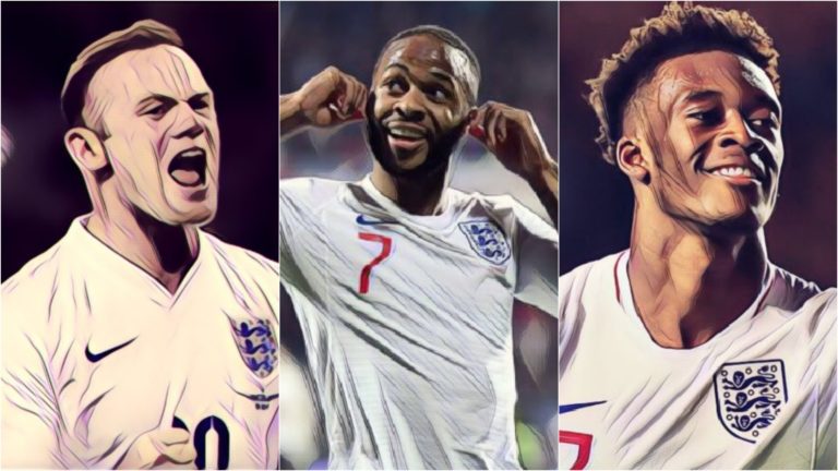 youngest england debutants premier league era rooney sterling hudson odoi bellingham