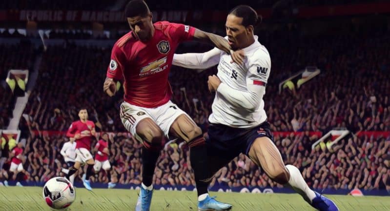 marcus rashford manchester united vs liverpool virgil van dijk