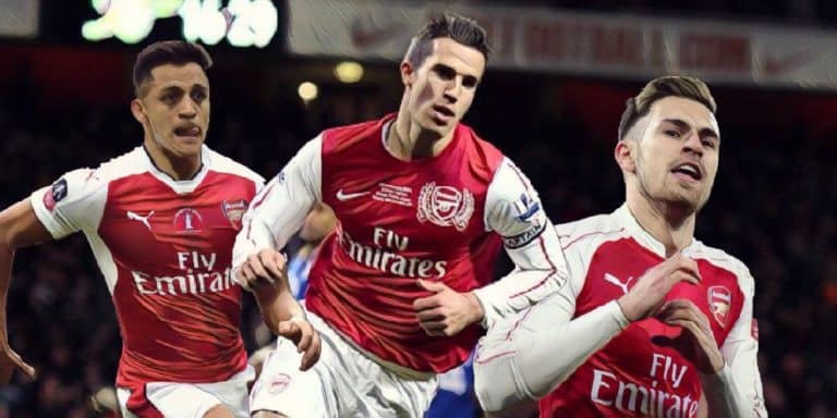 Arsenal van Persie Ramsey and Sanchez