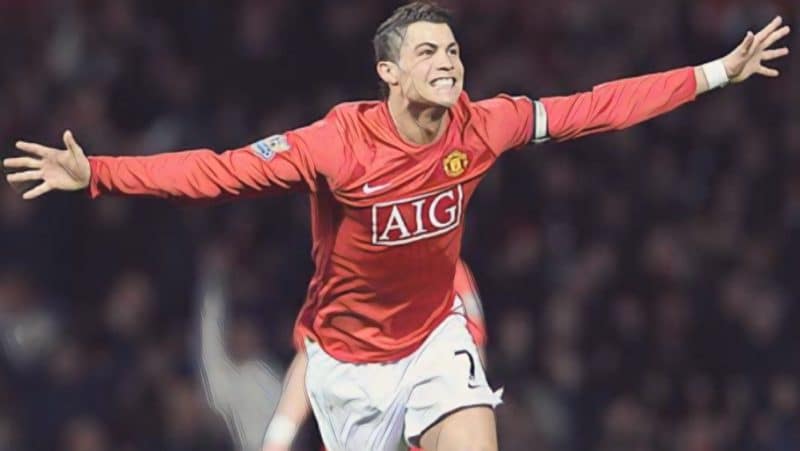 Cristiano Ronaldo, Manchester United Player of the Year 2007/08.   Manchester united players, Ronaldo, Cristiano ronaldo manchester