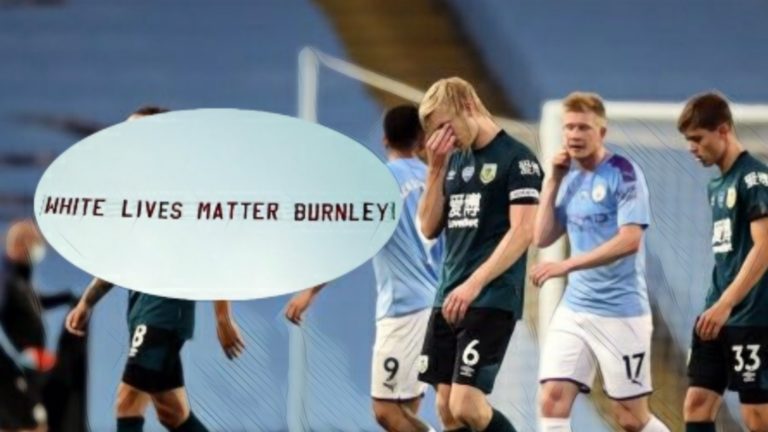 Ben mee burnley white lives matter banner