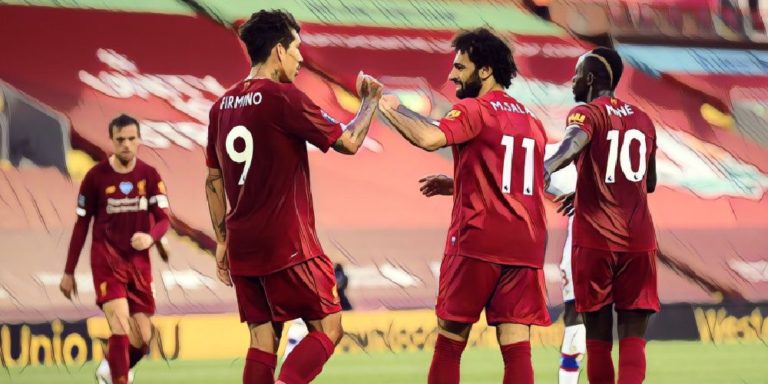 Liverpool's front three, Salah Mane firmino