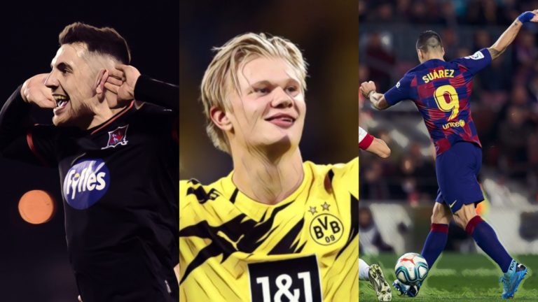 best goals of 2020 haaland suarez flores neves maguire