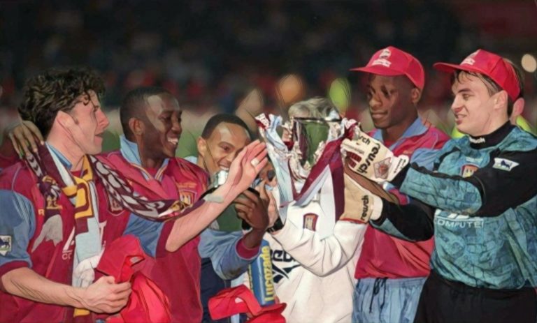 Aston Villa 1996 yorke mcgrath Southgate townsend
