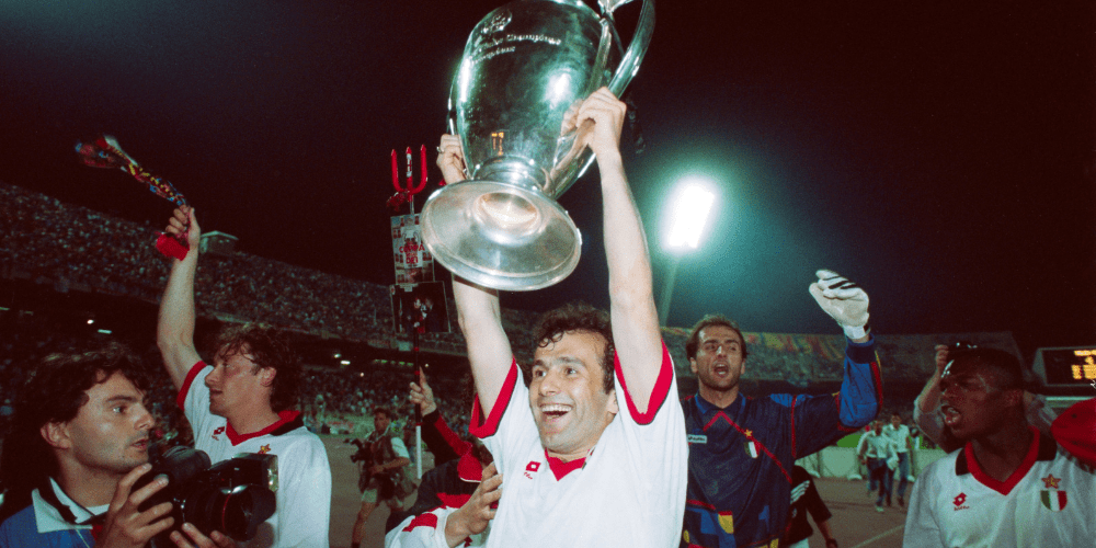 The AC Milan XI that won the 1994 Champions League final
