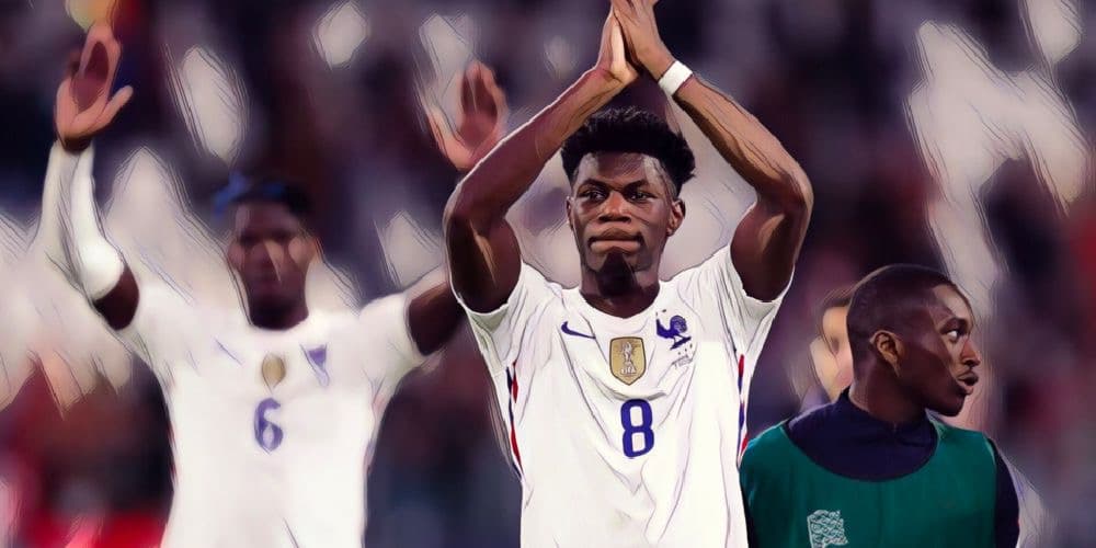 Aurelien Tchouameni in action for France