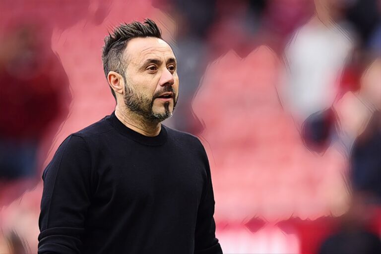 Brighton manager Roberto De Zerbi after his side beat Manchester United in the Premier League in September 2023.