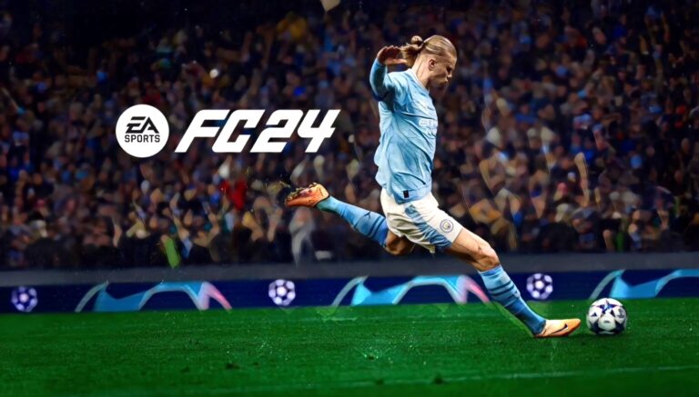 The cover of EA FC 24 featuring Erling Haaland, who had the joint-highest player rating in the game