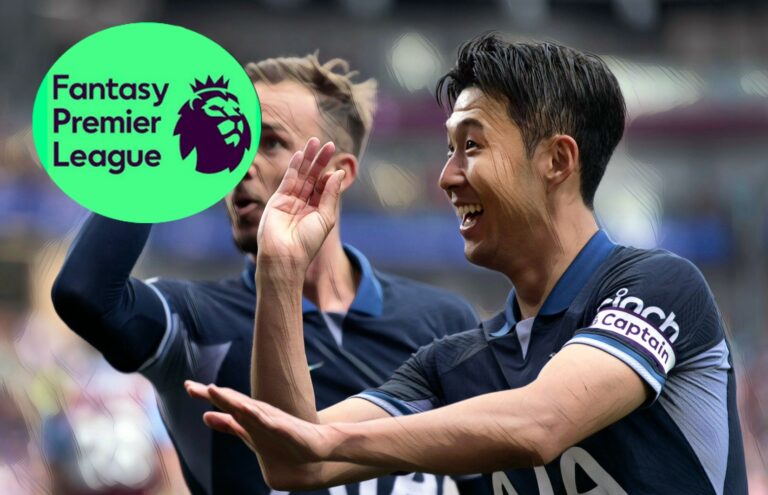 Fantasy Premier League: Son Heung-min of Tottenham next to the FPL logo.