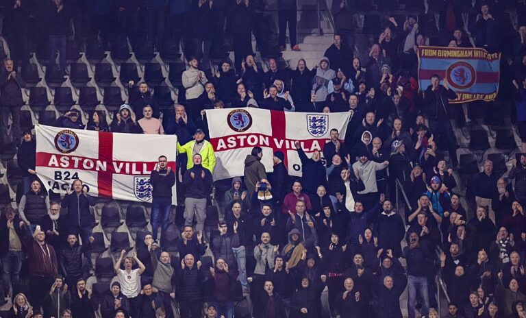 Aston Villa fans during the UEFA Europa Conference League 2023/24 match between AZ Alkmaar and Aston Villa FC on October 26, 2023