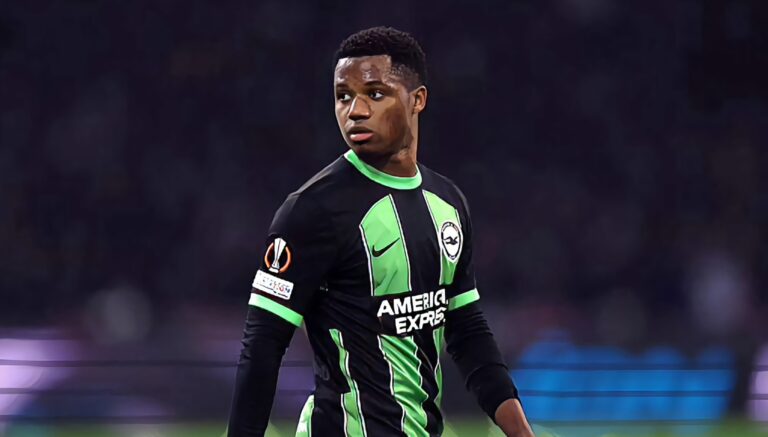 Ansu Fati of Brighton & Hove Albion looks on during the UEFA Europa League 2023/24 match between AFC Ajax and Brighton & Hove Albion at Johan Cruijff Arena on November 09, 2023 in Amsterdam, Netherlands.