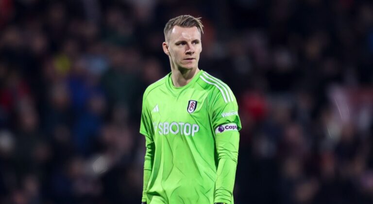 Bernd Leno of Fulham during the Premier League match between AFC Bournemouth and Fulham FC at Vitality Stadium on December 26, 2023.