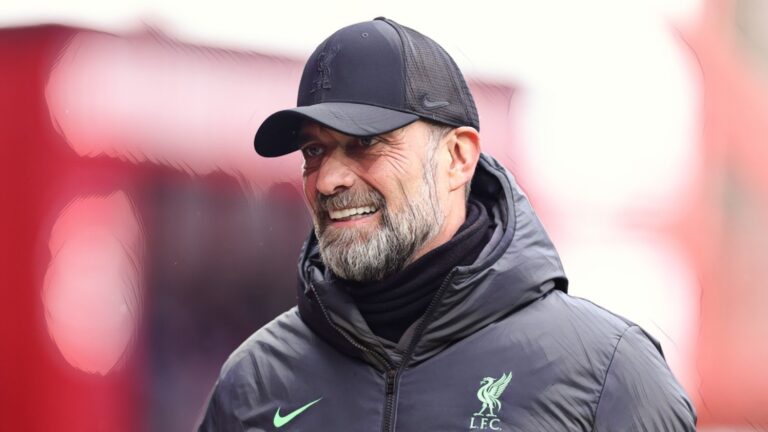Jurgen Klopp the head coach / manager of Liverpool during the Premier League match between Nottingham Forest and Liverpool FC at City Ground on March 2, 2024 in Nottingham, England. (Photo by Robbie Jay Barratt - AMA/Getty Images)