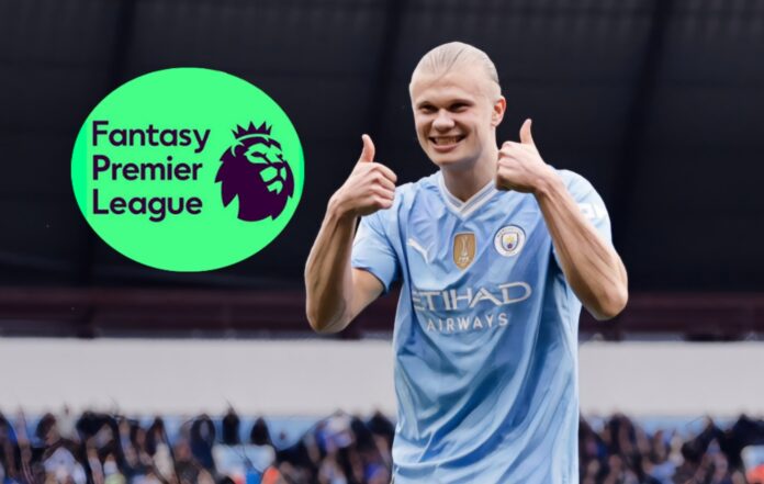 Fantasy Premier League: Erling Haaland gives two thumbs up next to the FPL logo.