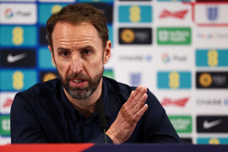 England's manager Gareth Southgate speaks during a press briefing at St George's Park in Burton-on-Trent, central England, on May 21, 2024 for the announcement of England's squad for the forthcoming UEFA EURO 2024 football tournament.
