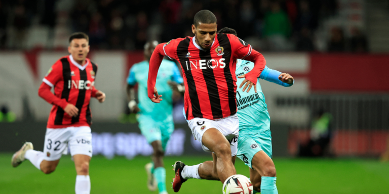 Jean-Clair Todibo, of Premier League club West Ham, in action for Nice.